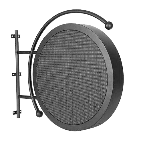 Rear side of the LED DRAP 50 - P2.9 (2 Faces outdoor): rigging, power supply and receiving card