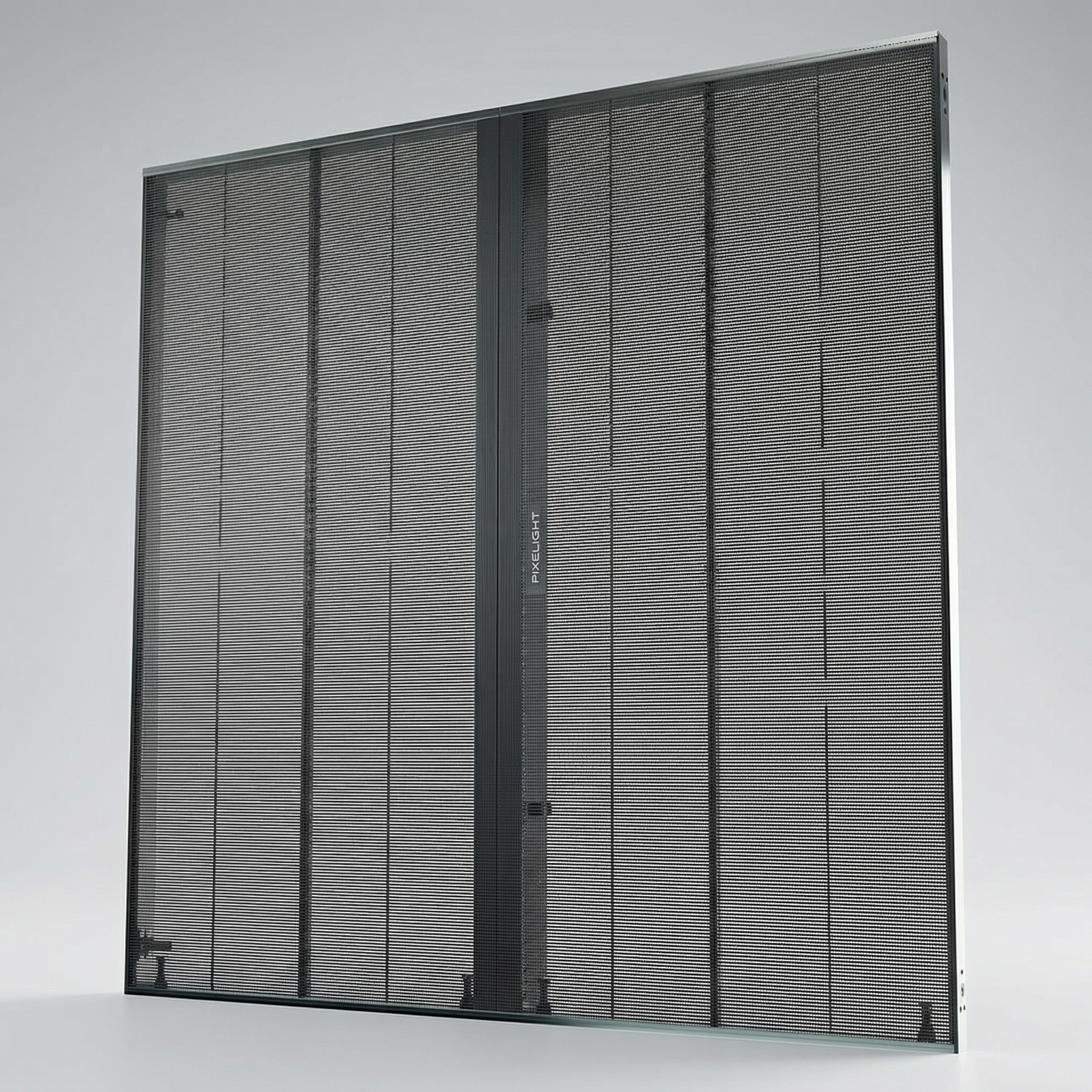Rear side of the CRYSTAL P2.6 / 5.2 - HB - Dalle LED Semi transparente: rigging, power supply and receiving card