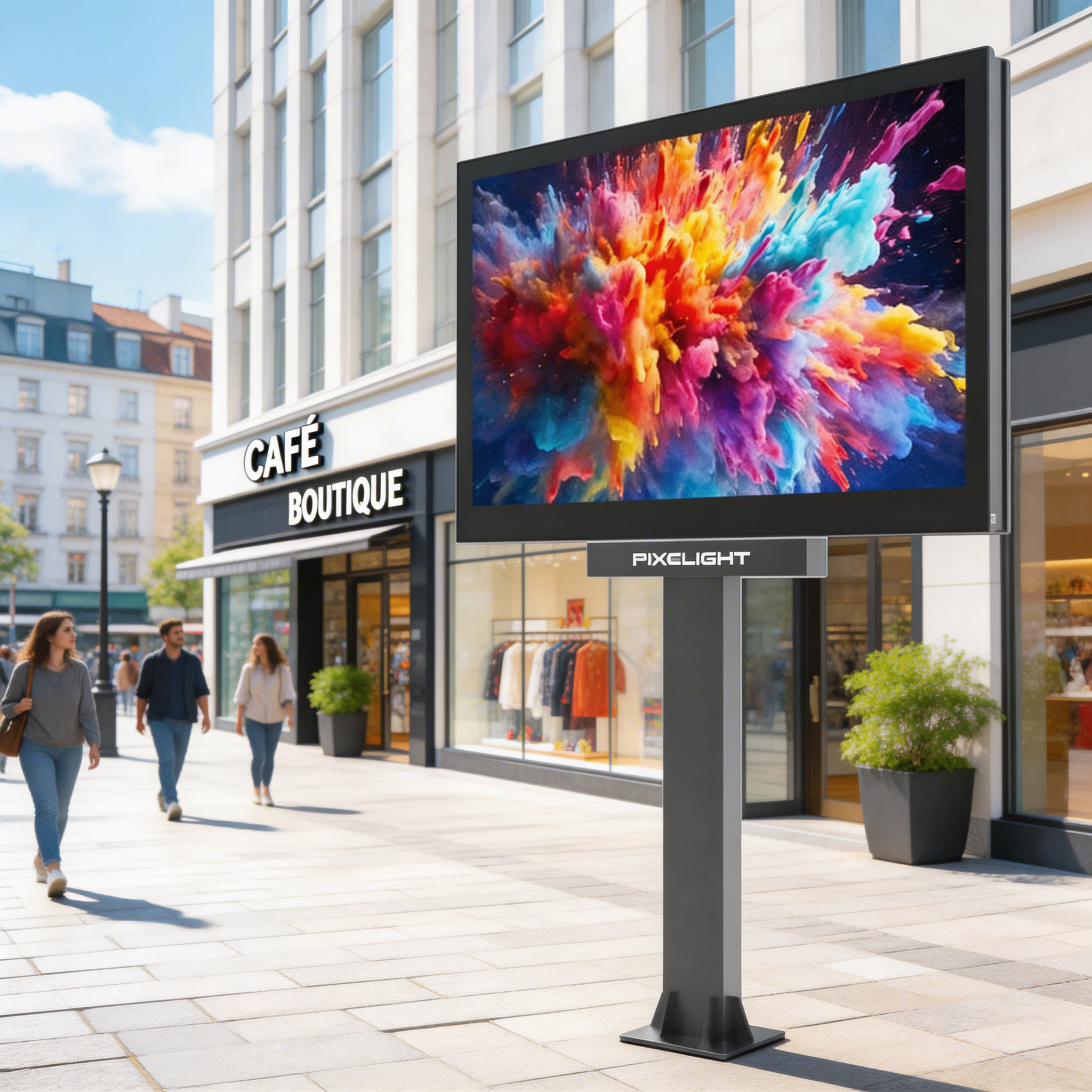 Close-up of the MEDIACITY 4H - P2.9 - Mobilier urbain - Sucette Vidéo LED pour Publicité et Communication LED module (pitch and mask)