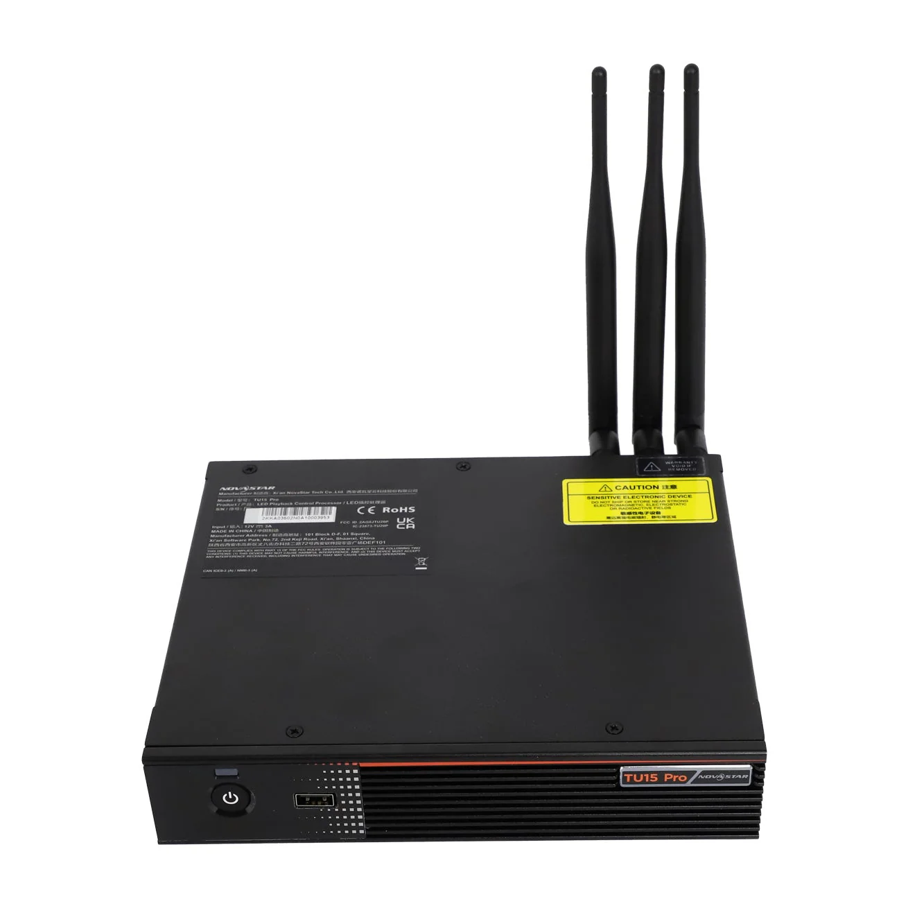 NovaStar TU15 Pro (Player vidéo LED 4K x 2K - 4 Sorties RJ45) deployed in a professional B2B setup (led multimedia player)
