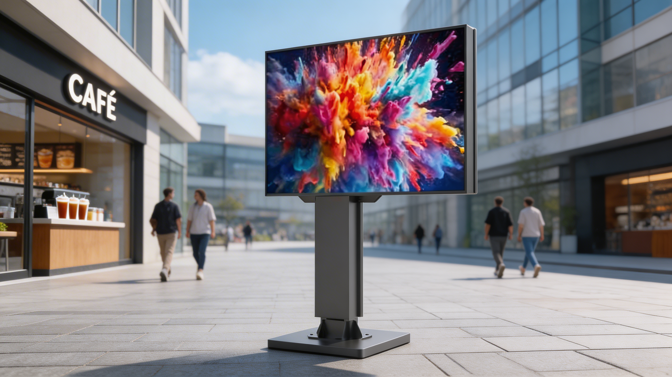 Rear side of the MEDIACITY 6H - P2.9 - Mobilier urbain Video - Totem Vidéo LED pour Publicité et Communication: rigging, power supply and receiving card