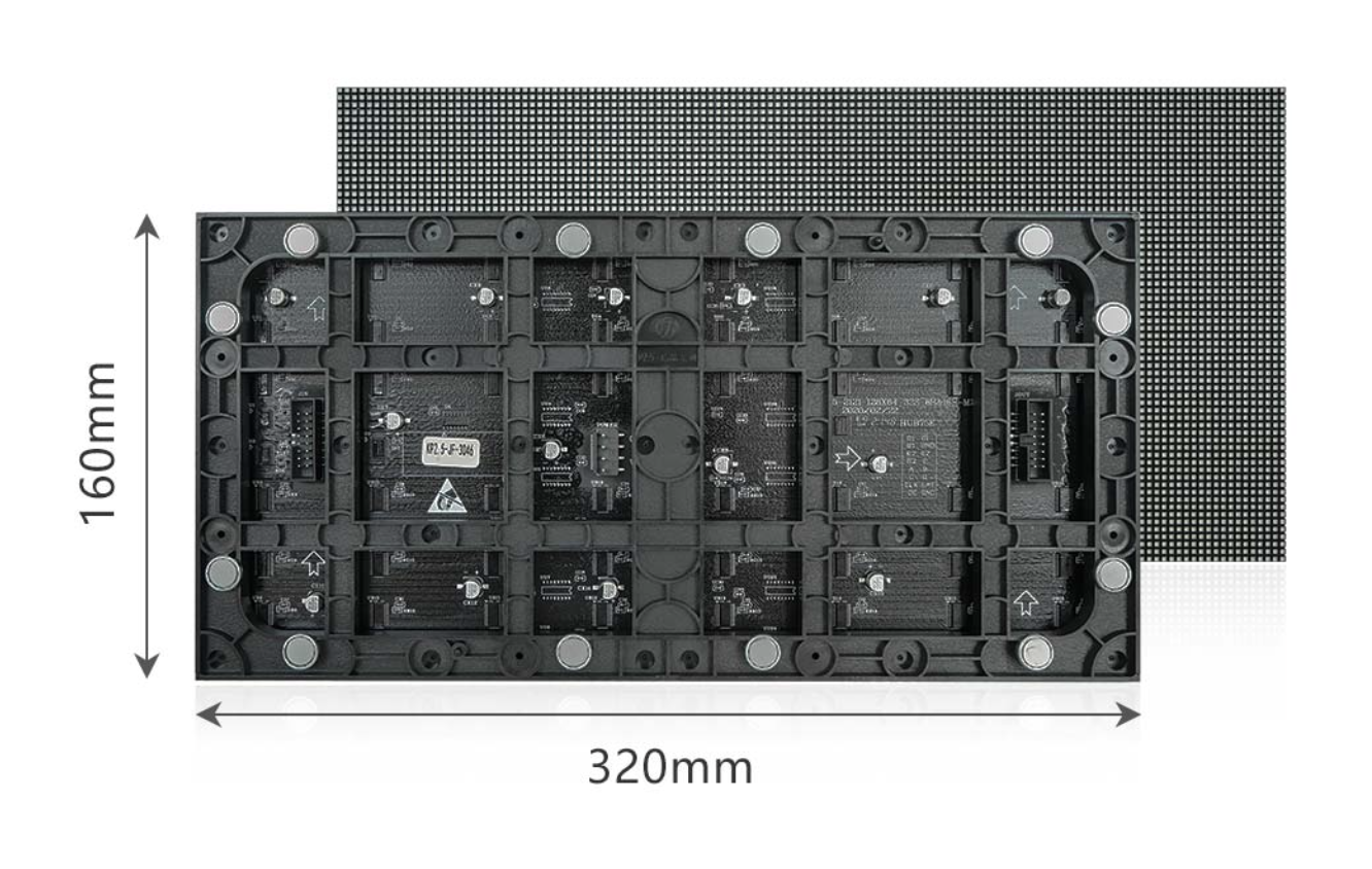 Détail du module LED du SPECTRA 1.8 COB - 640x480 (maille et masque)