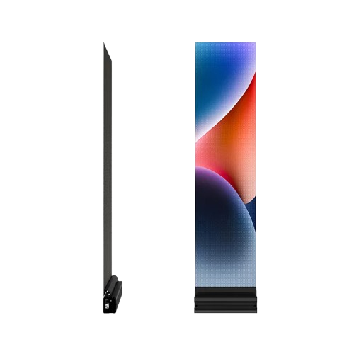 VIDEOSTICK 3.9 XL vue de face, dalle led installation fixe en fonctionnement