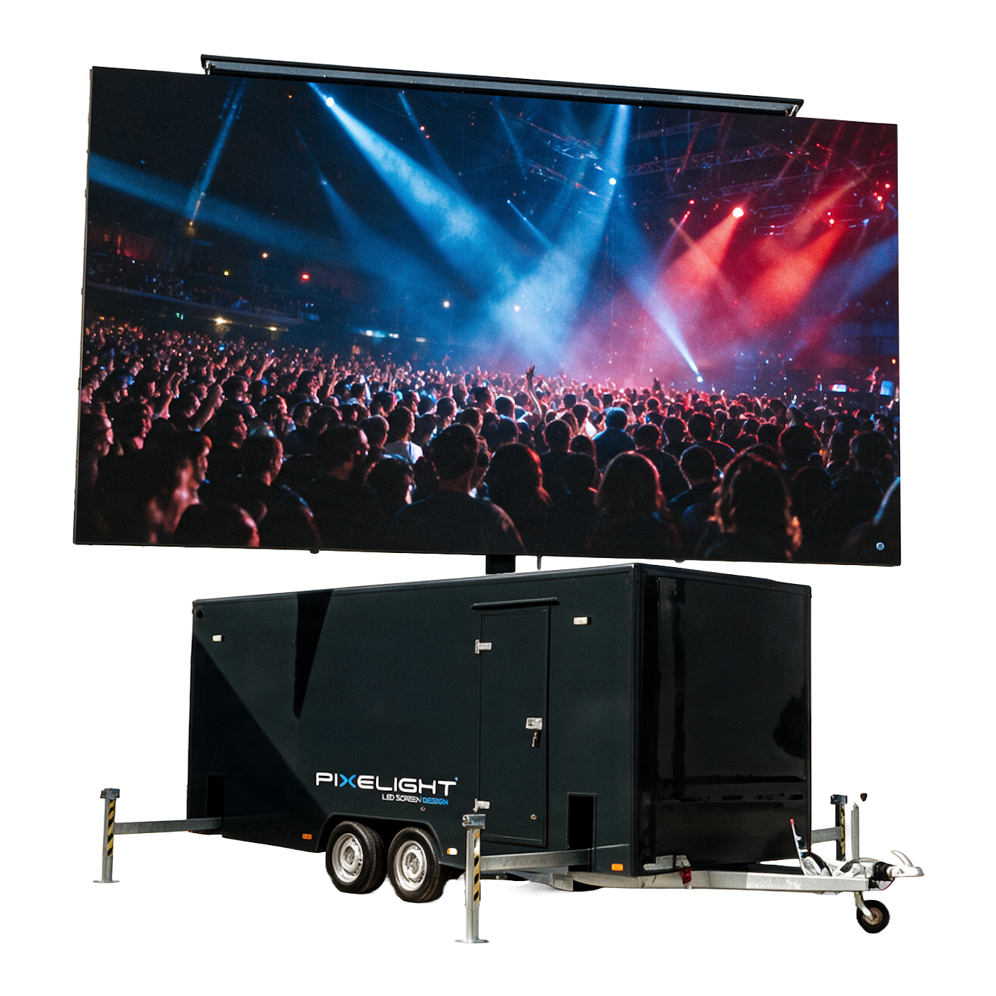 MOBISCREEN 21 — Écran LED mobile sur remorque 21 m² | Pixelight — Camion LED Mobile PIXELIGHT