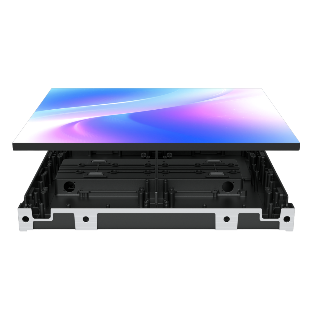 Rear side of the PANORAMA PRO OUT 1.2: rigging, power supply and receiving card