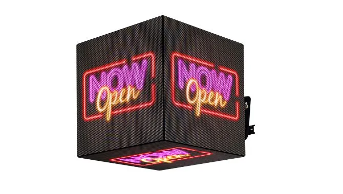 CUBIC 320 - P2.5 (5 Faces) installé en configuration professionnelle B2B (écran led créatif)