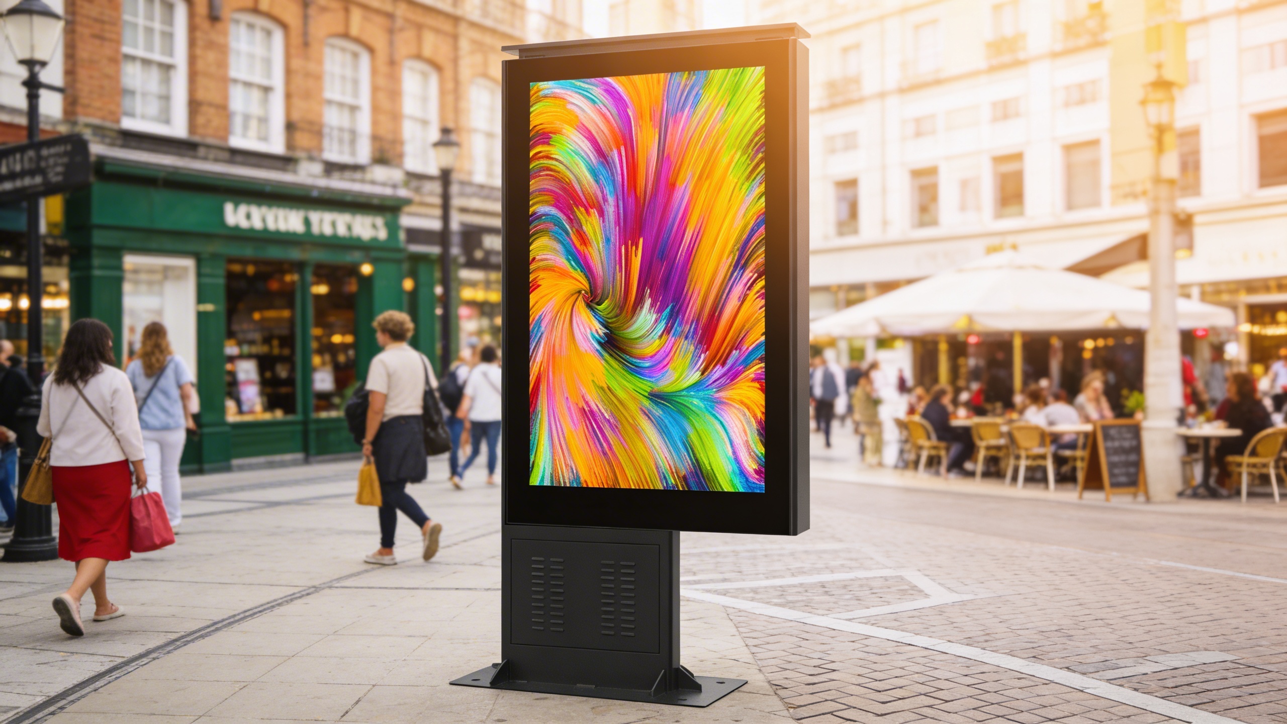 Close-up of the HORIZON 75 - P5 - Totem Vidéo LED pour Publicité et Communication - Mobilier urbain LED module (pitch and mask)