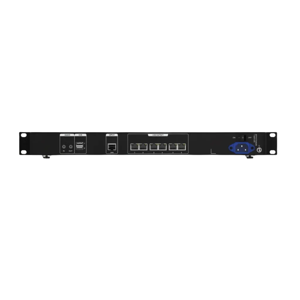 Novastar MGT600 2K | Décodeur/Contrôleur LED Tout-en-Un | A/V sur IP Full HD front view, led video converter running content