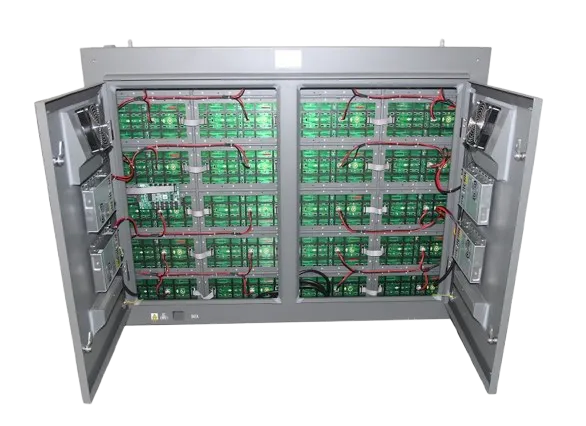 Rear side of the STARK 8 (EcoLine): rigging, power supply and receiving card