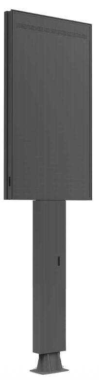 MEDIACITY 4V - P2.9 - Mobilier urbain - Totem Vidéo LED pour Publicité et Communication front view, digital street furniture running content