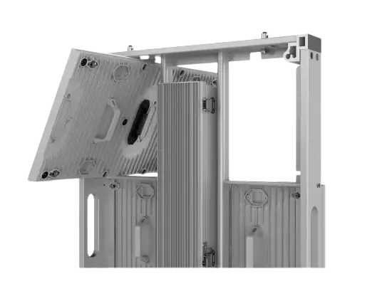Close-up of the DOOH 16 OUT - 1280 x 960mm LED module (pitch and mask)