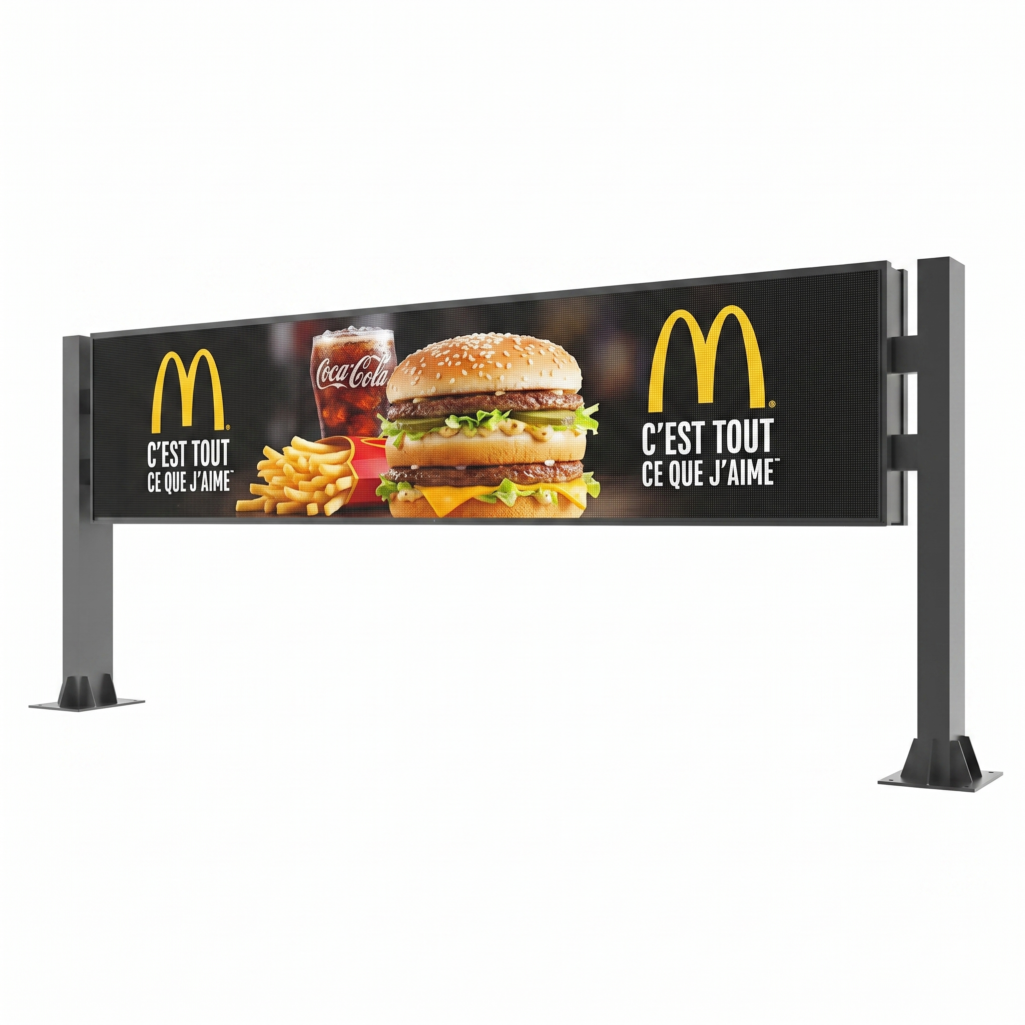 MEDIA BANNER LED 2,9 - 5000 x 1000 front view, digital street furniture running content