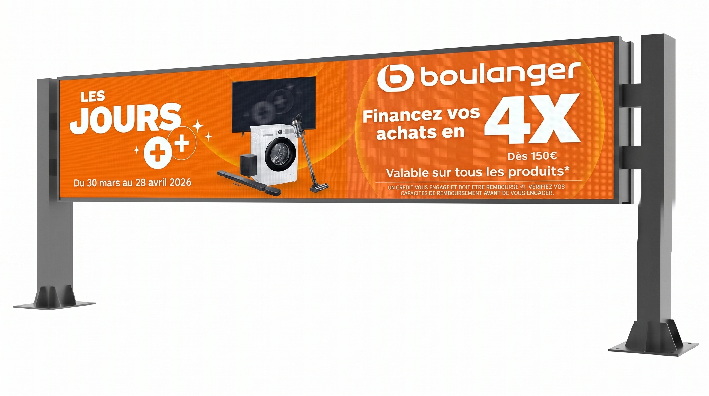 MEDIA BANNER LED 2,9 - 5000 x 1000 deployed in a professional B2B setup (digital street furniture)