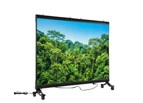 HOLOGLASS 3.9 vue de face, dalle led rental en fonctionnement