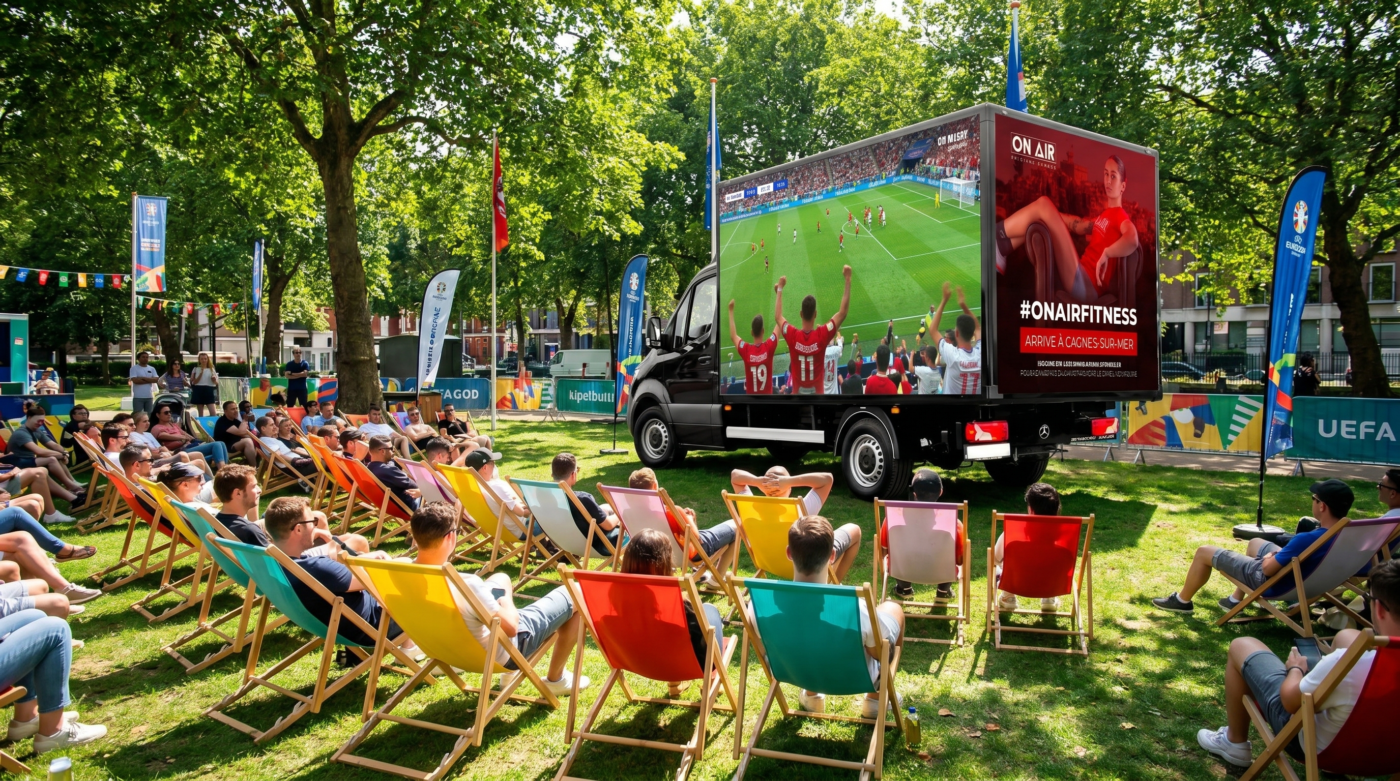 Data and power connectors of the URBAN VIDEO TRUCK 3.9 - Camion équipé d'écrans publicitaires Led outdoor