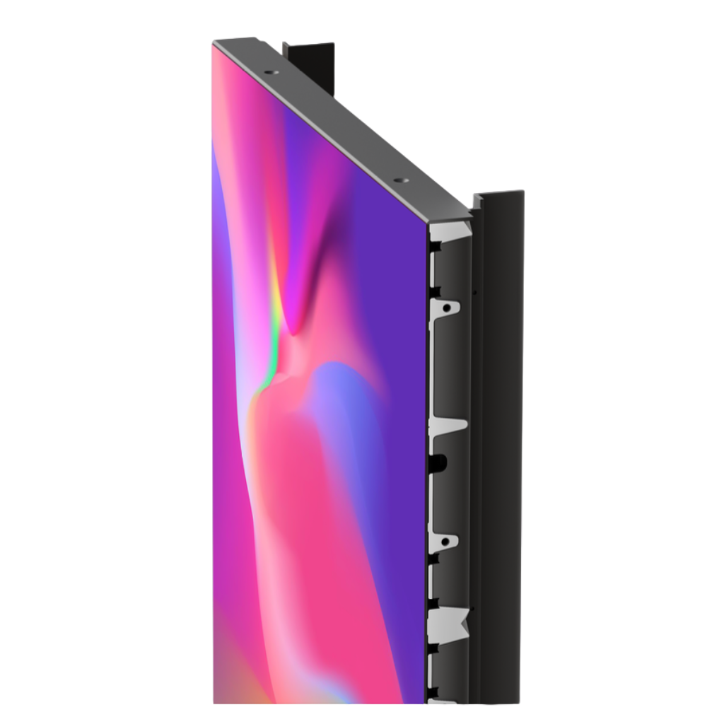 DIGICOM PRO COB 1.5 front view, rental led screen running content
