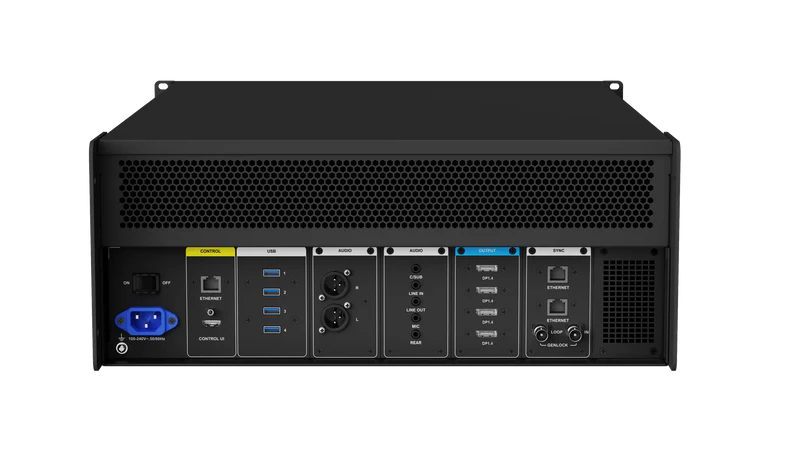 Close-up of the Novastar ET4S-G(A4) Media Server | Lecteur Multimédia Dédié | Capacité Monumentale & 8K LED module (pitch and mask)