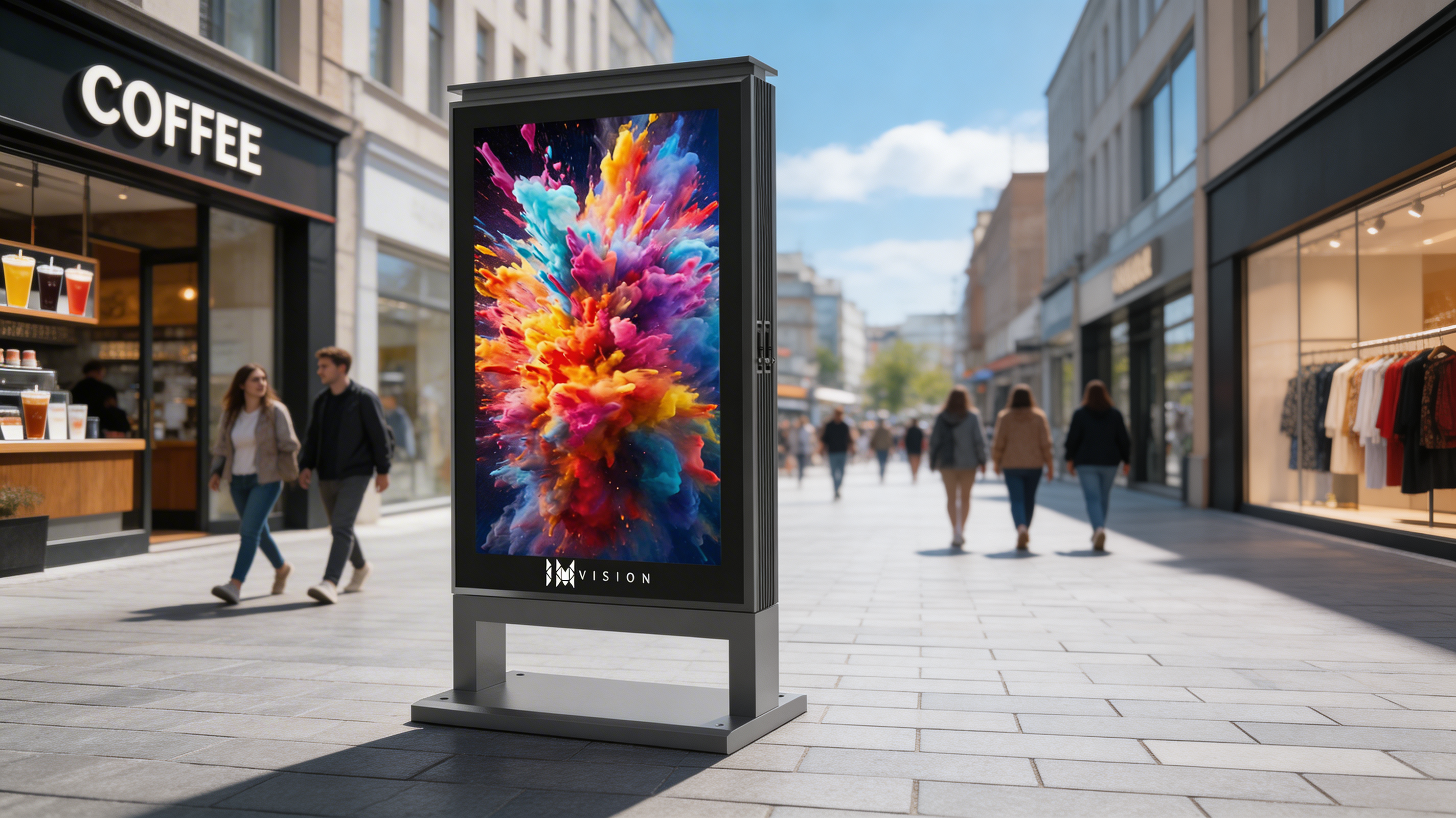 Close-up of the LED TOWER 80 DUAL - P2.9 - Totem Vidéo LED pour Publicité et Communication - Mobilier urbain LED module (pitch and mask)