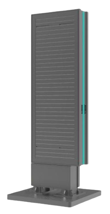 LED TOWER 125 - P2.9 - Totem Vidéo LED pour Publicité et Communication - Mobilier urbain front view, digital street furniture running content