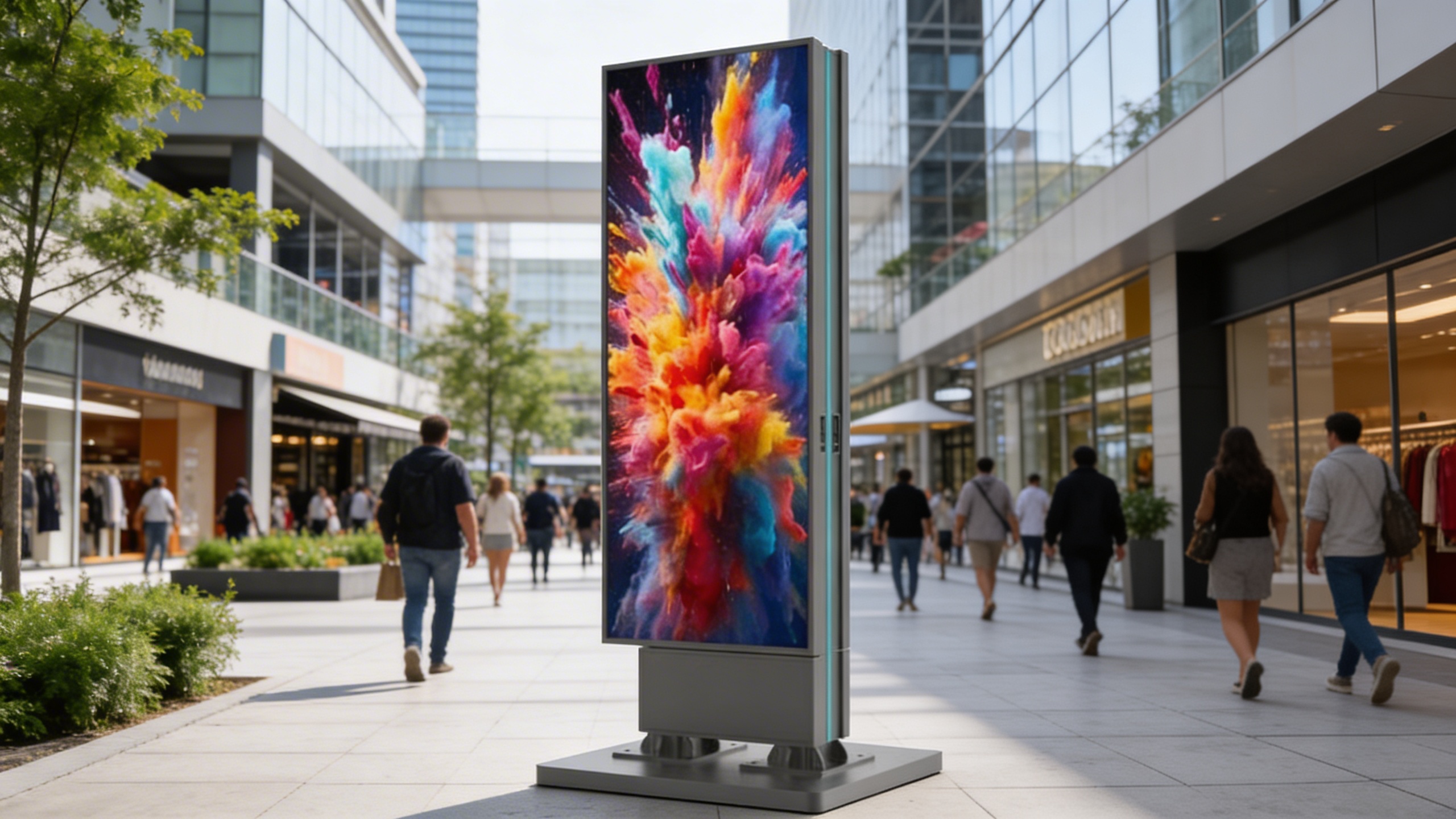 LED TOWER 125 - P2.9 - Totem Vidéo LED pour Publicité et Communication - Mobilier urbain deployed in a professional B2B setup (digital street furniture)