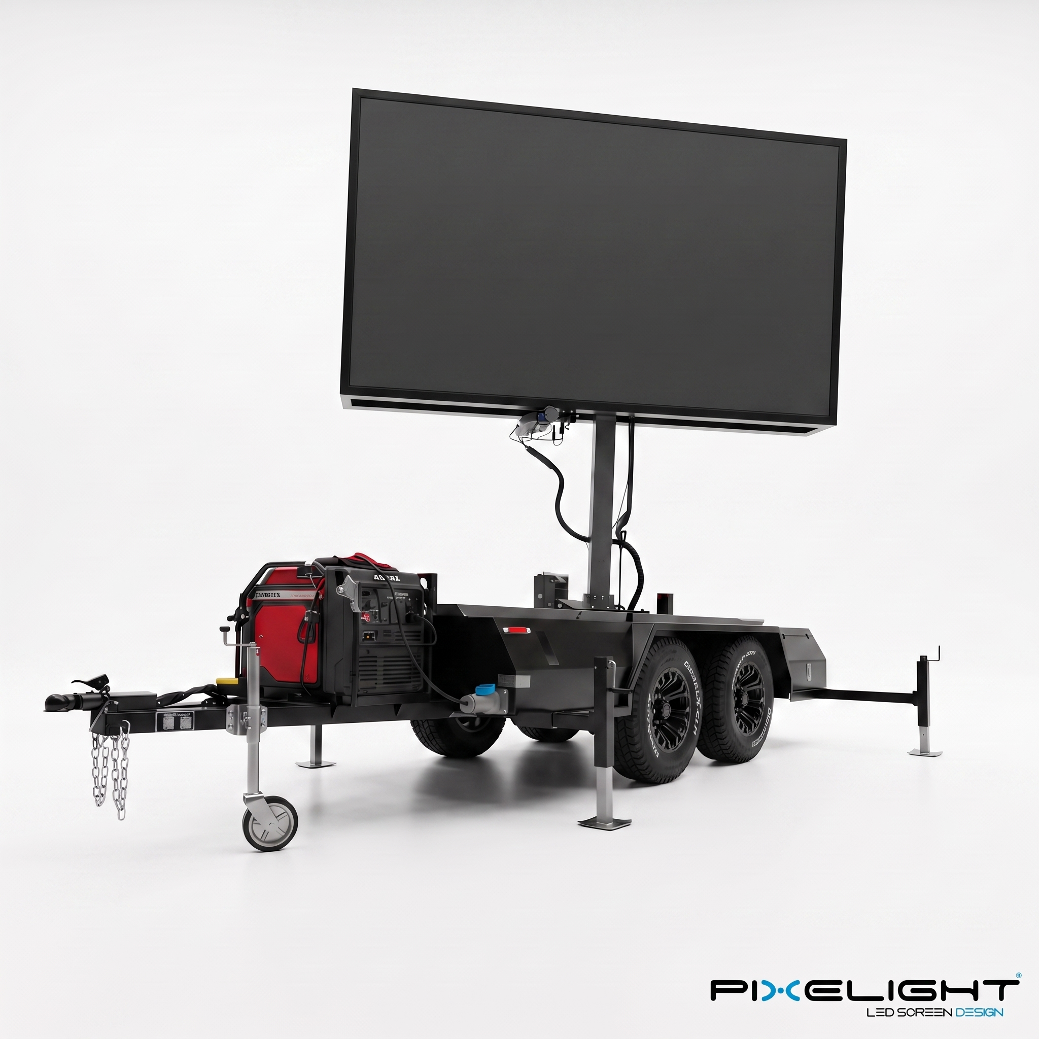 Détail du module LED du StageScreen 5 – Écran LED mobile compact sur remorque | Pixelight (maille et masque)
