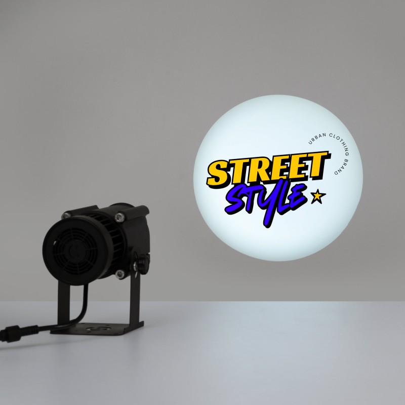 Rear side of the Projecteur de logo GOBO LED fixe 100W - extérieur - 4 lentilles - Optique 18° - IP65: rigging, power supply and receiving card