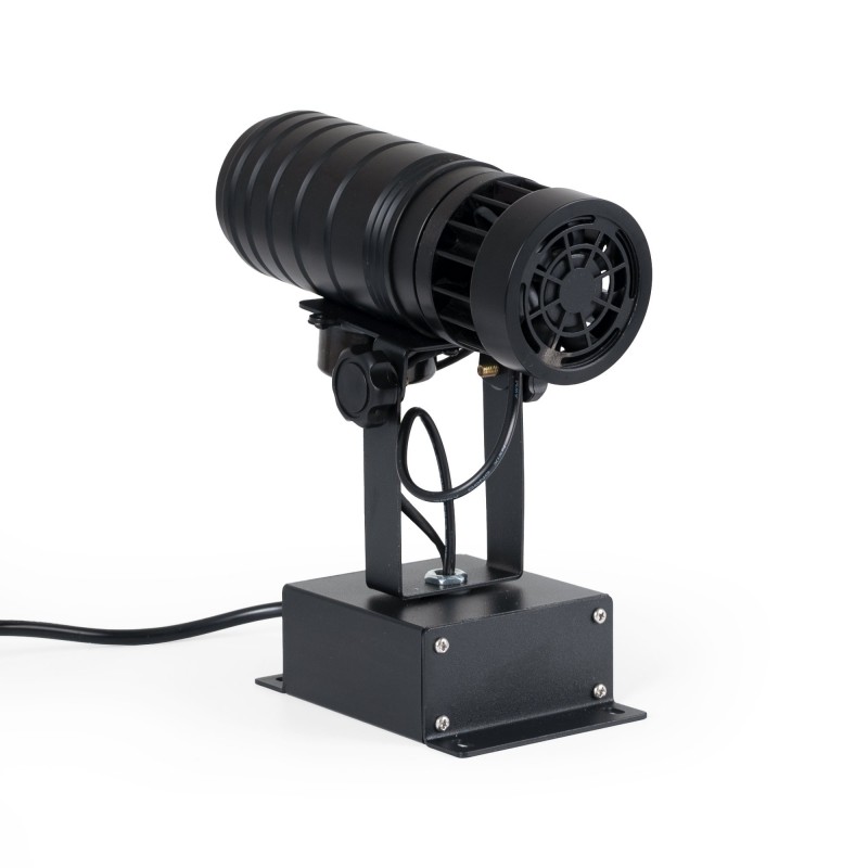 Projecteur de logo GOBO LED rotatif 35W - intérieur - Optique 18° - IP20 front view, gobo logo projector running content