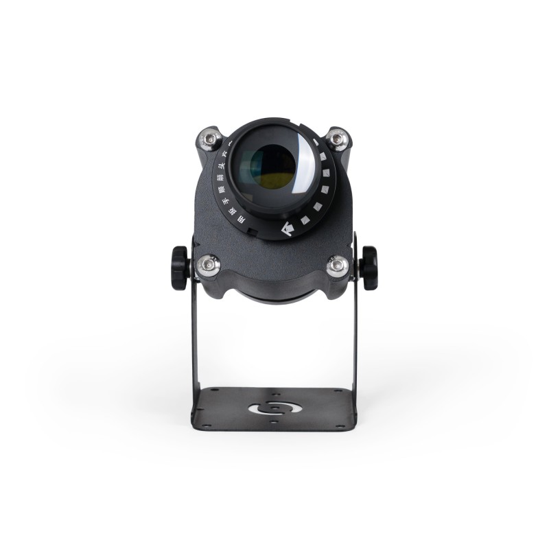 Projecteur de logo GOBO LED rotatif 50W - extérieur - Optique 18° - IP65 front view, gobo logo projector running content