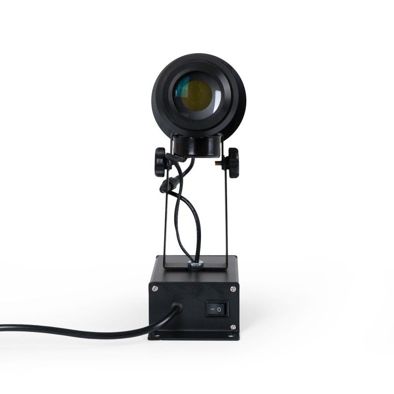 Projecteur de logo GOBO LED rotatif 50W - intérieur - Optique 18° - IP20 front view, gobo logo projector running content