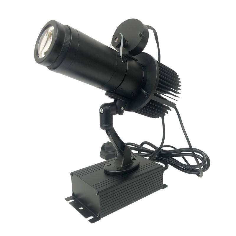 Projecteur de logo GOBO LED rotatif 50W - intérieur - Optique 20° - IP20 deployed in a professional B2B setup (gobo logo projector)
