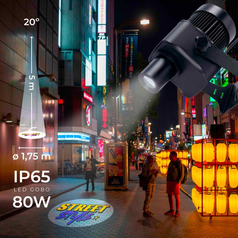 Close-up of the Projecteur de logo GOBO LED rotatif 80W - extérieur - IP65 LED module (pitch and mask)