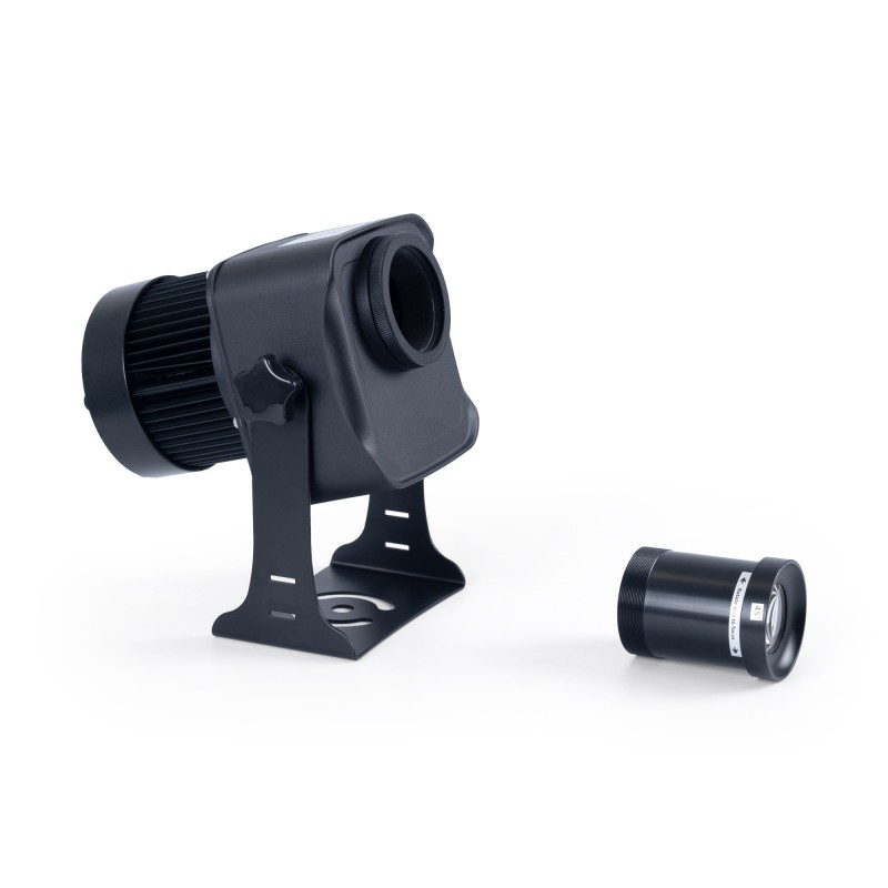 Projecteur GOBO LED 100W - Optique 45° - Extérieur - Orientable deployed in a professional B2B setup (gobo logo projector)