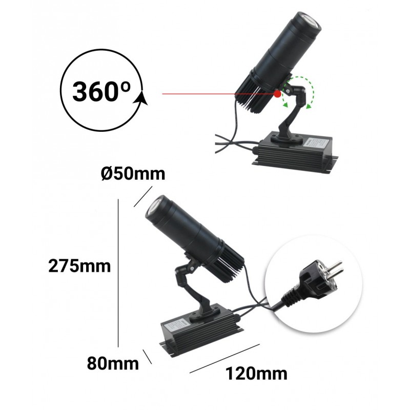 Close-up of the Projecteur GOBO LED 10W fixe - Intérieur - Optique 20° - IP20 LED module (pitch and mask)